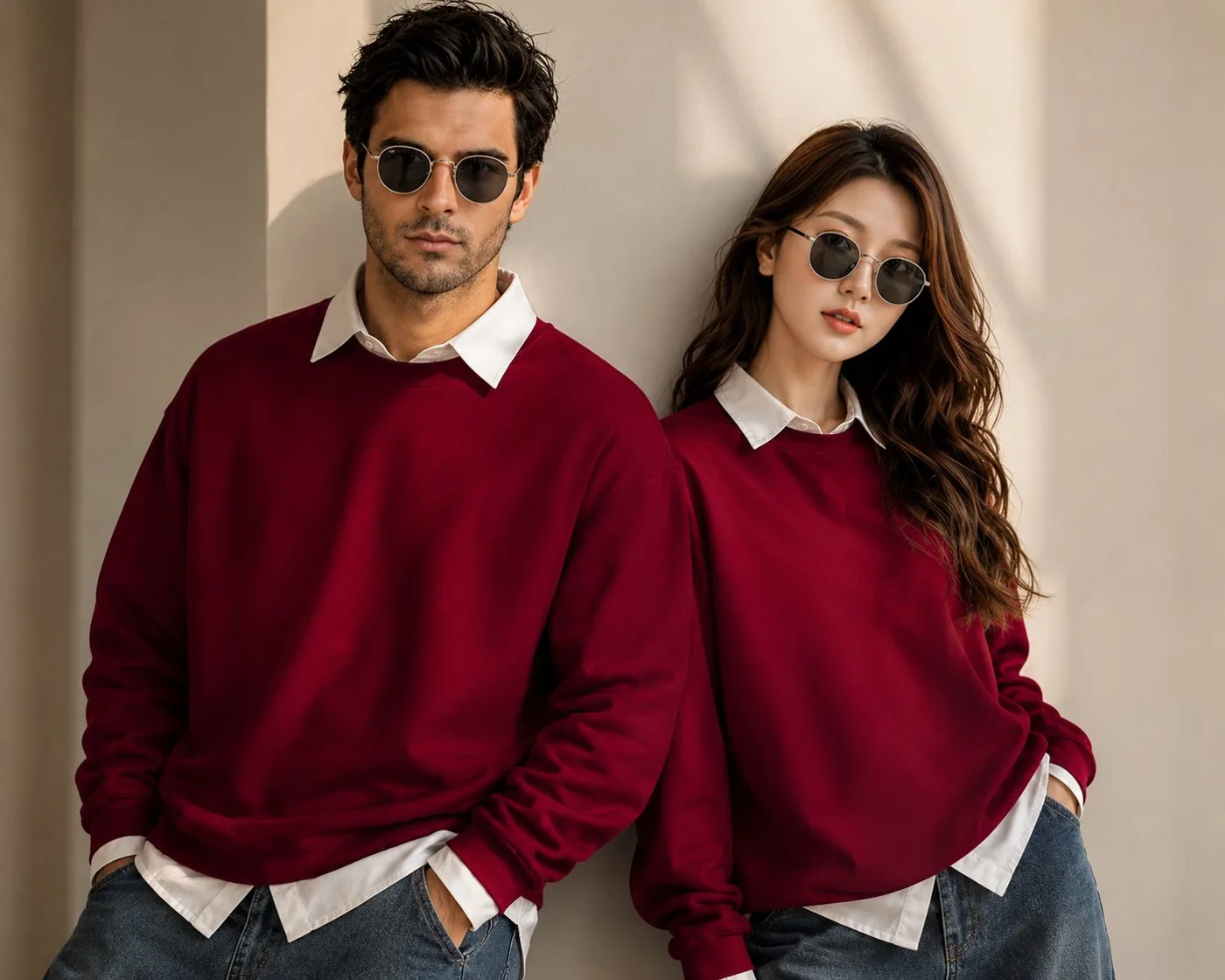 Luxury streetwear couple editorial — After
