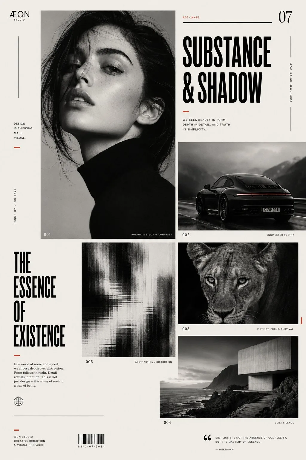 Avant garde graphic design poster editorial layout — Sonra