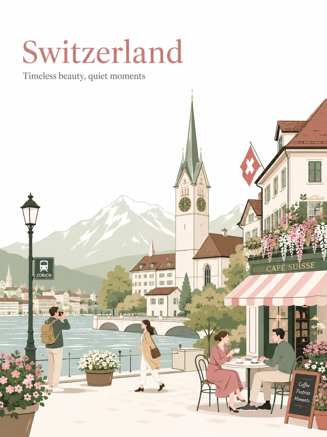 Premium minimal flat vector city travel poster 1782618534183 — Sonra