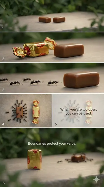 Toffee boundaries metaphor