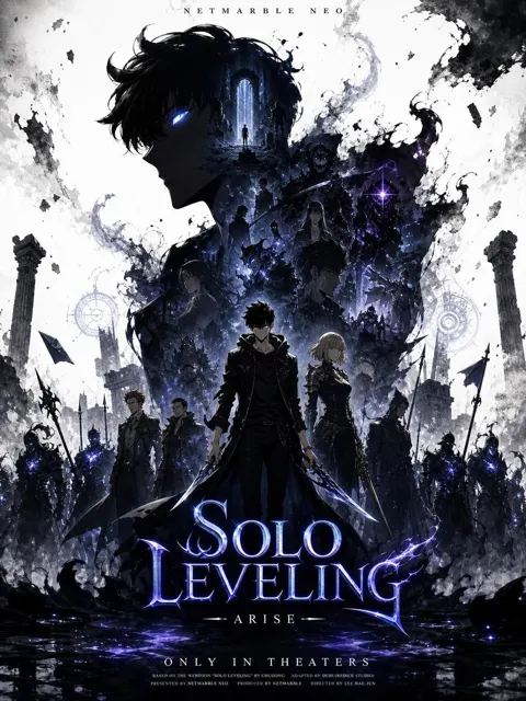 Vertical promo poster for solo leveling char