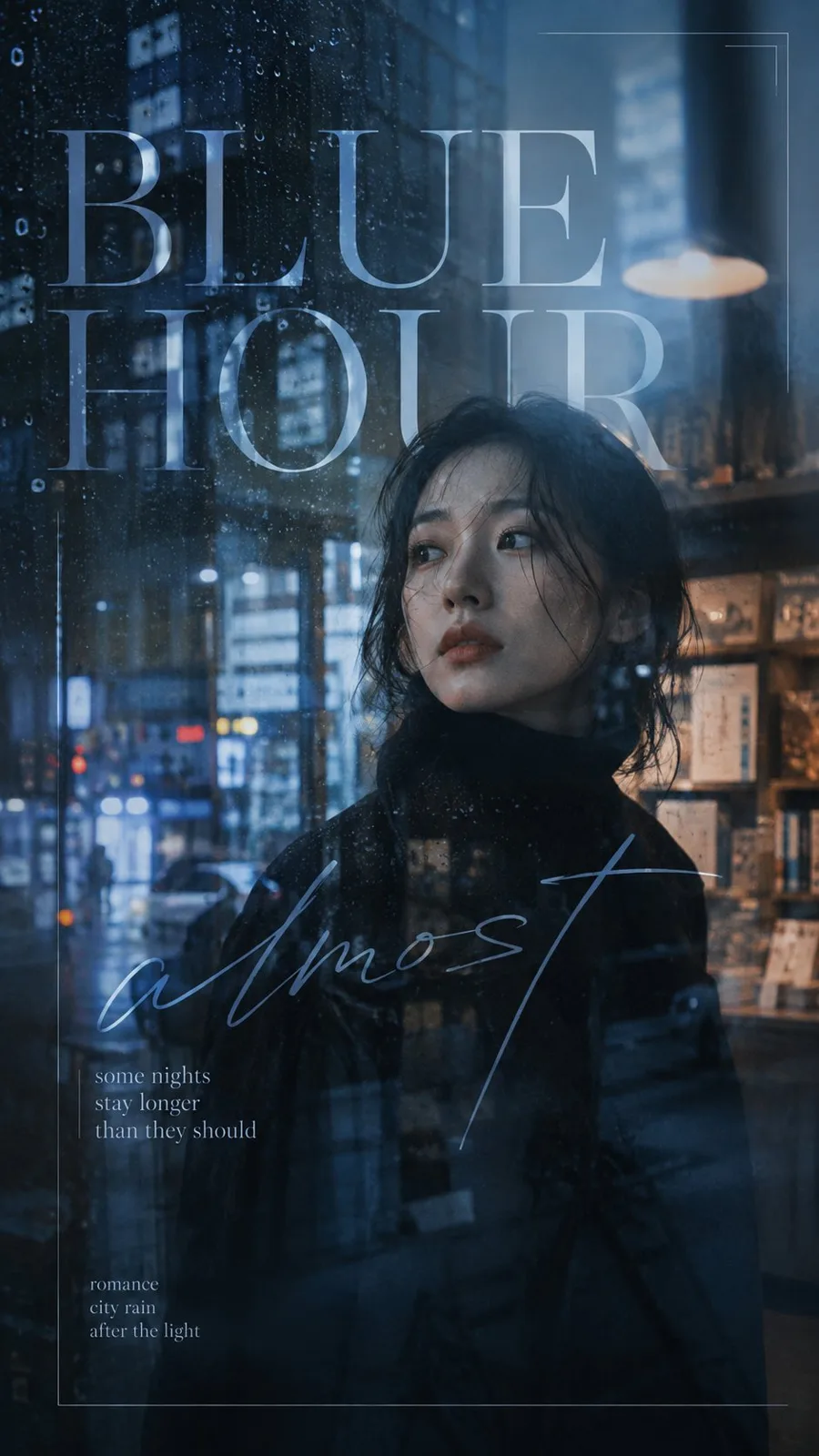 Cinematic atmospheric storytelling portrait poster — After