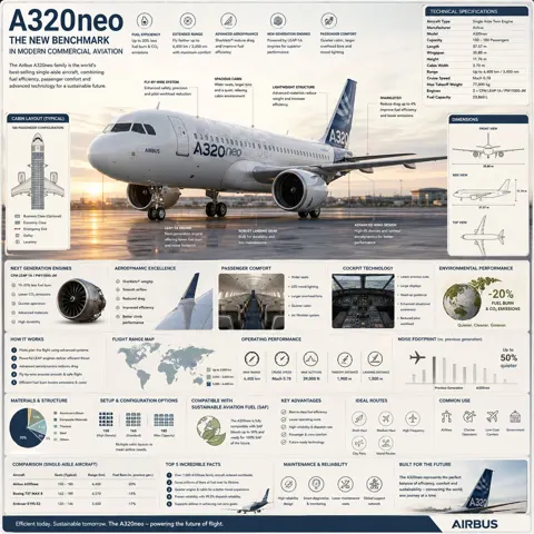 Premium commercial aviation infographic handbook