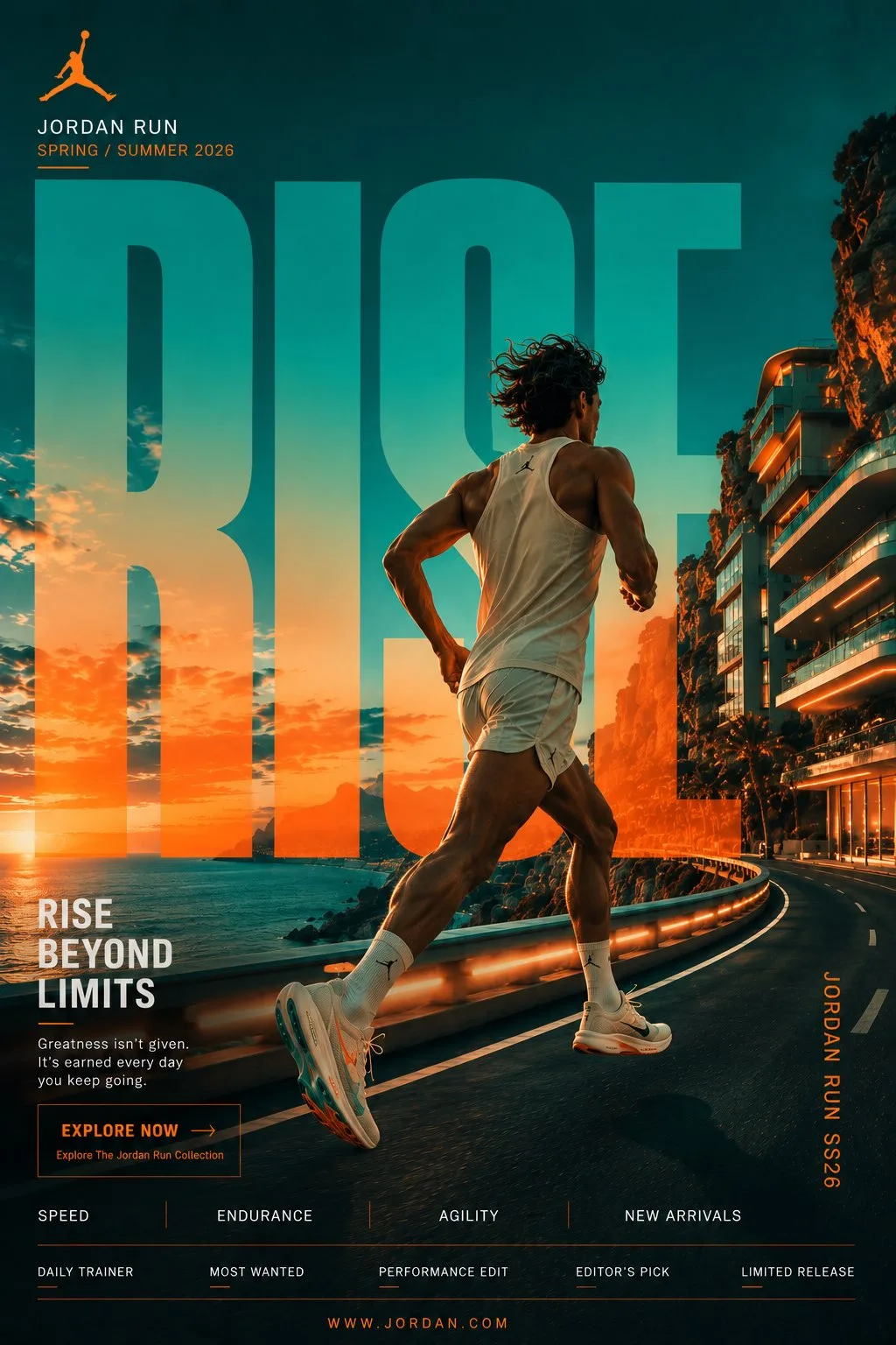 Ultra premium running footwear smm poster — Sonra