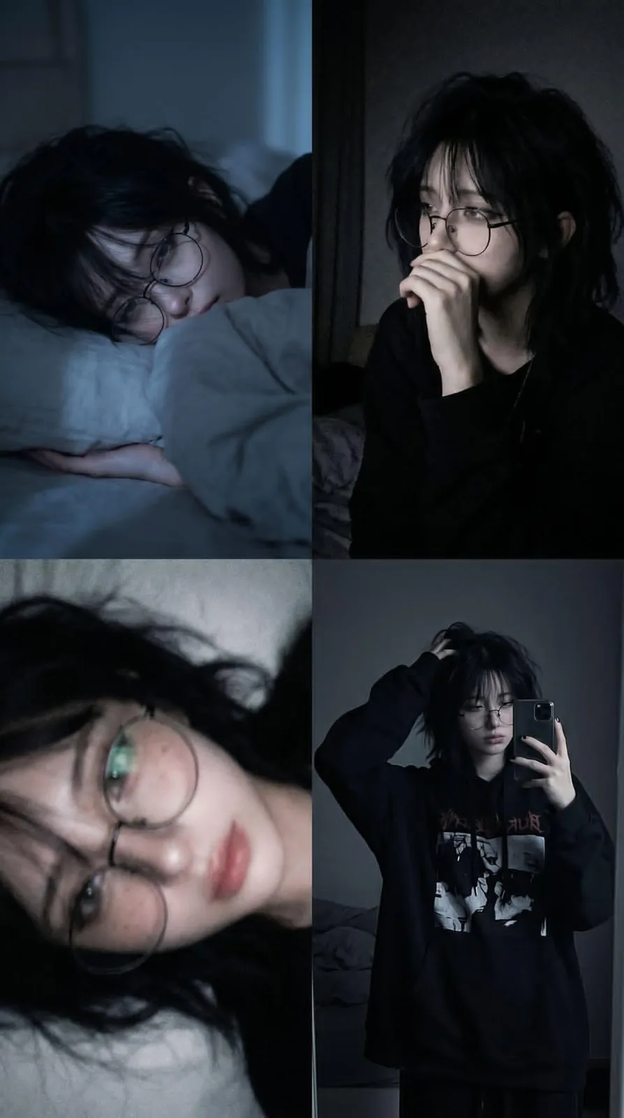 Moody young person bedroom photo collage — Sonra