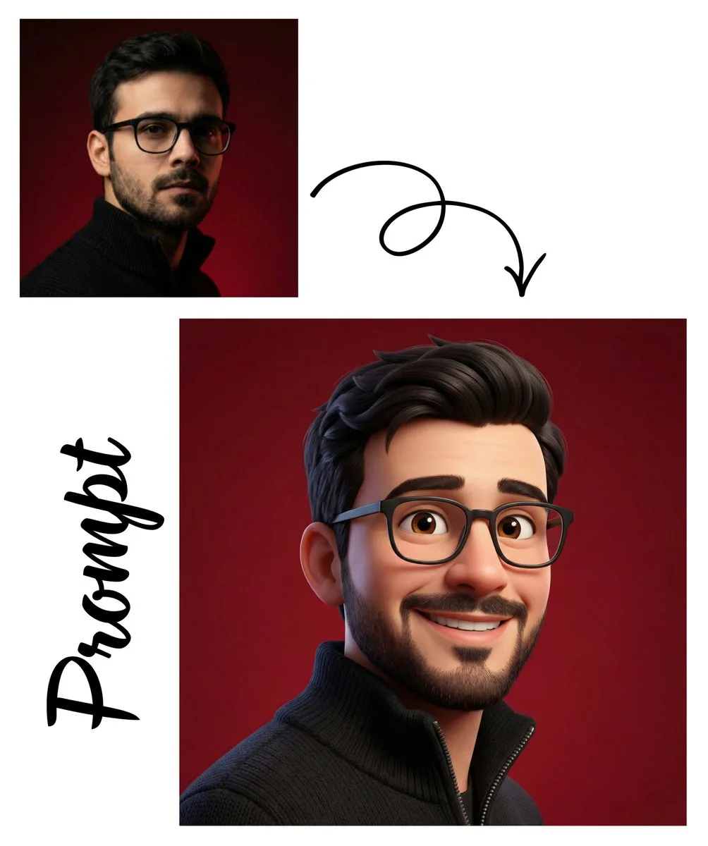 Warm pixar 3d cartoon avatar — Sonra