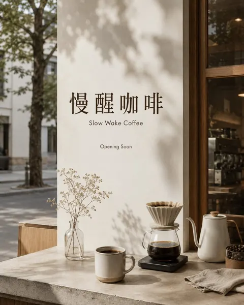 Slow wake coffee brand visual proposals