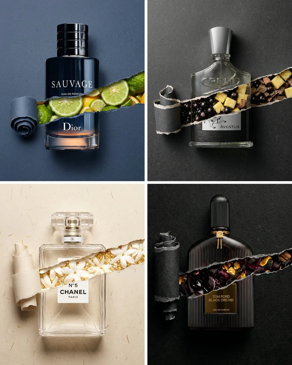 Paper tearing dior blue citrus — After