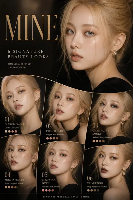 Ultra luxury cinematic beauty editorial campaign poster