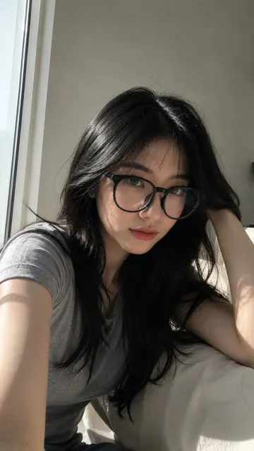Ultra photorealistic east asian woman smartphone selfie