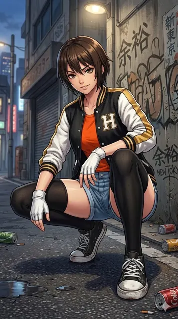 Confident street girl