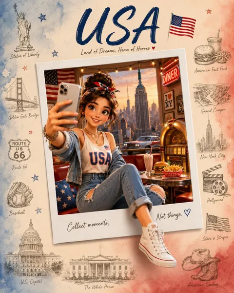 3d pixar style polaroid travel poster prompt