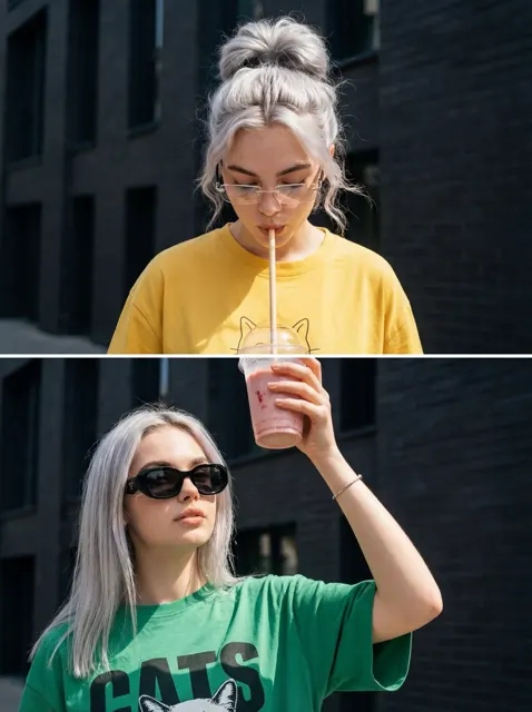 Strawberry milkshake twins