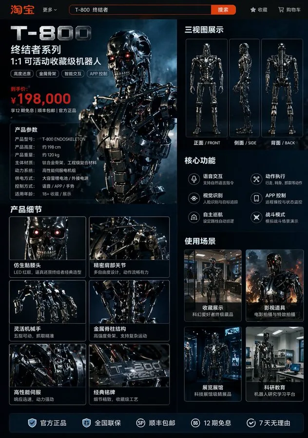 Terminator taobao page — After