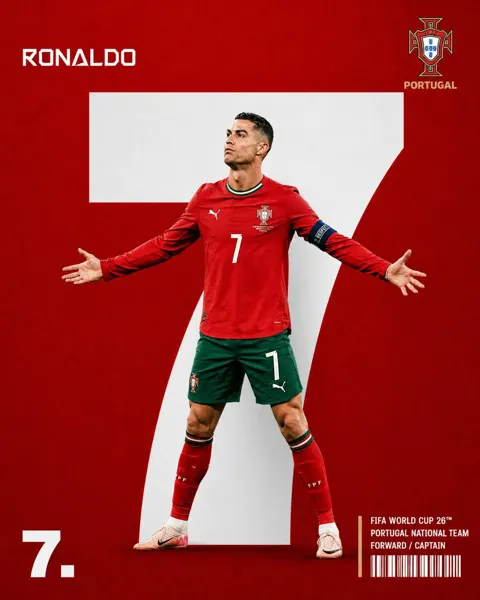 Premium minimalist fifa world cup player poster