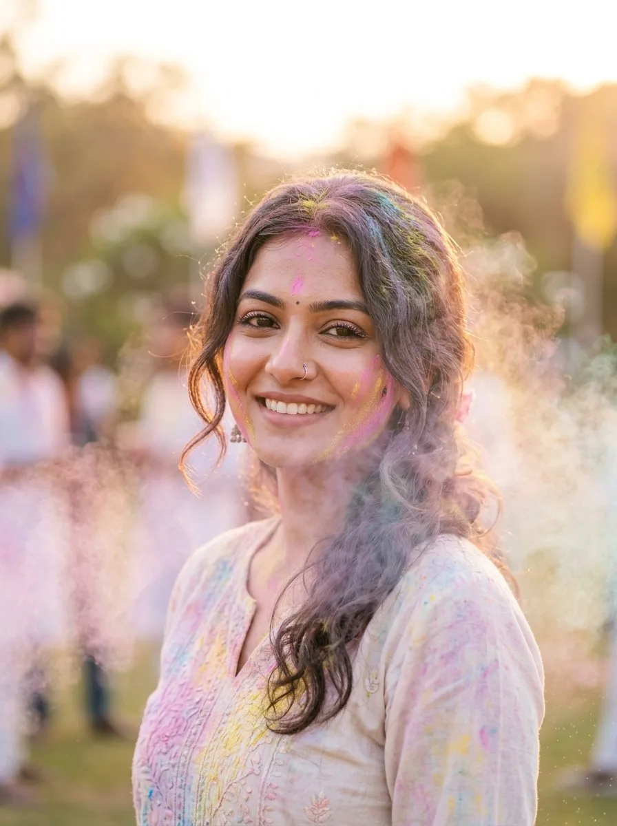 Dreamy holi portrait — Sonra