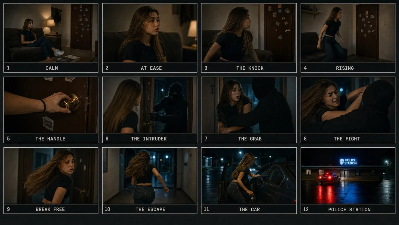 Cinematic home invasion thriller film look — After