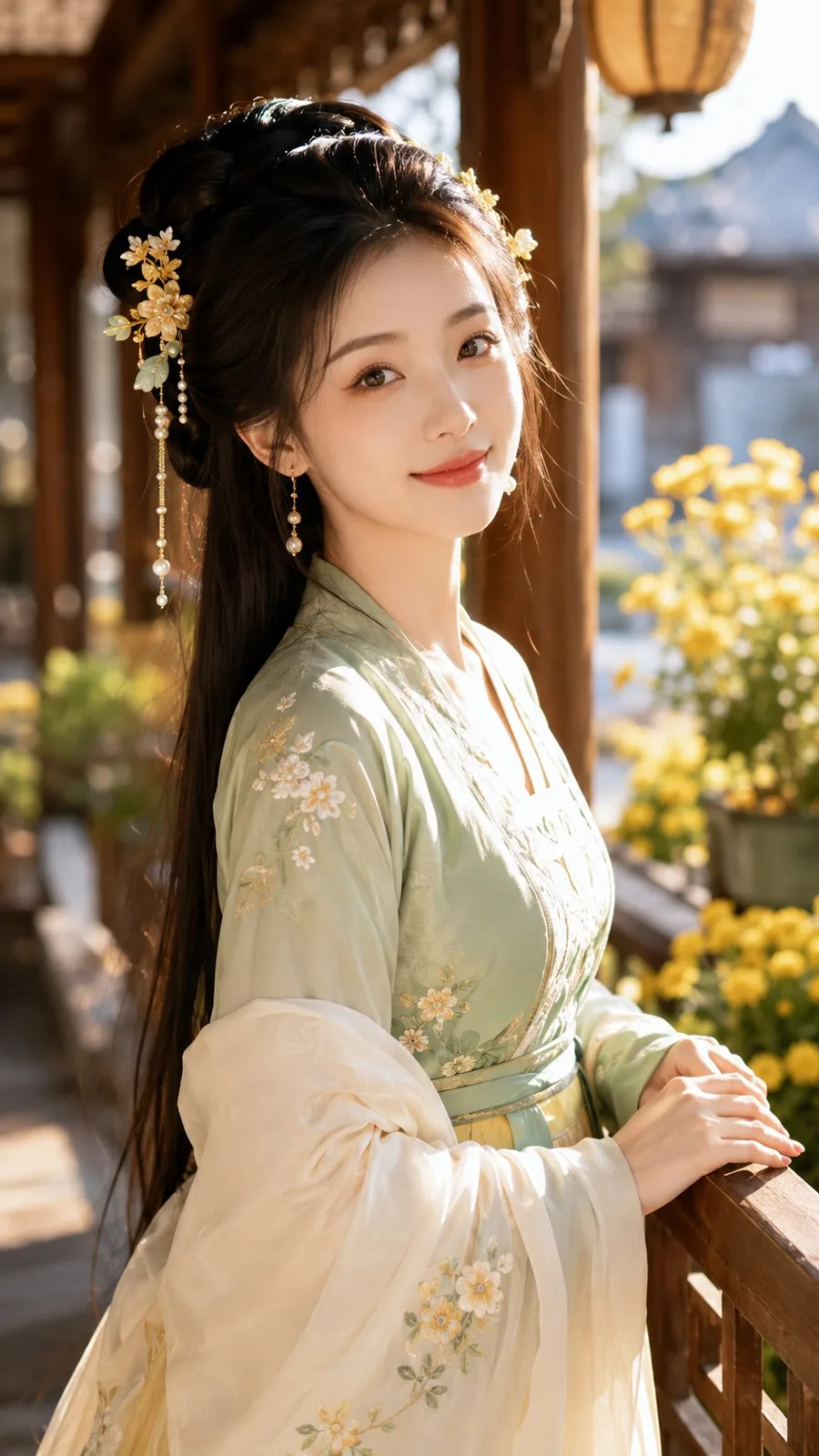 Ancient style noble lady bright makeup portrait — Sonra