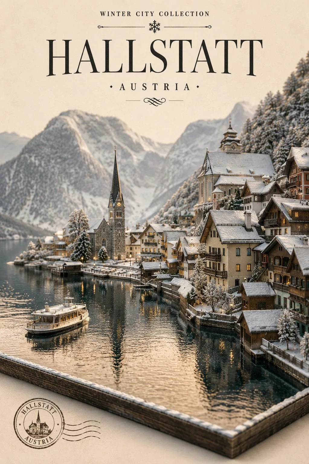 Luxury travel poster four worlds masterpiece — Sonra