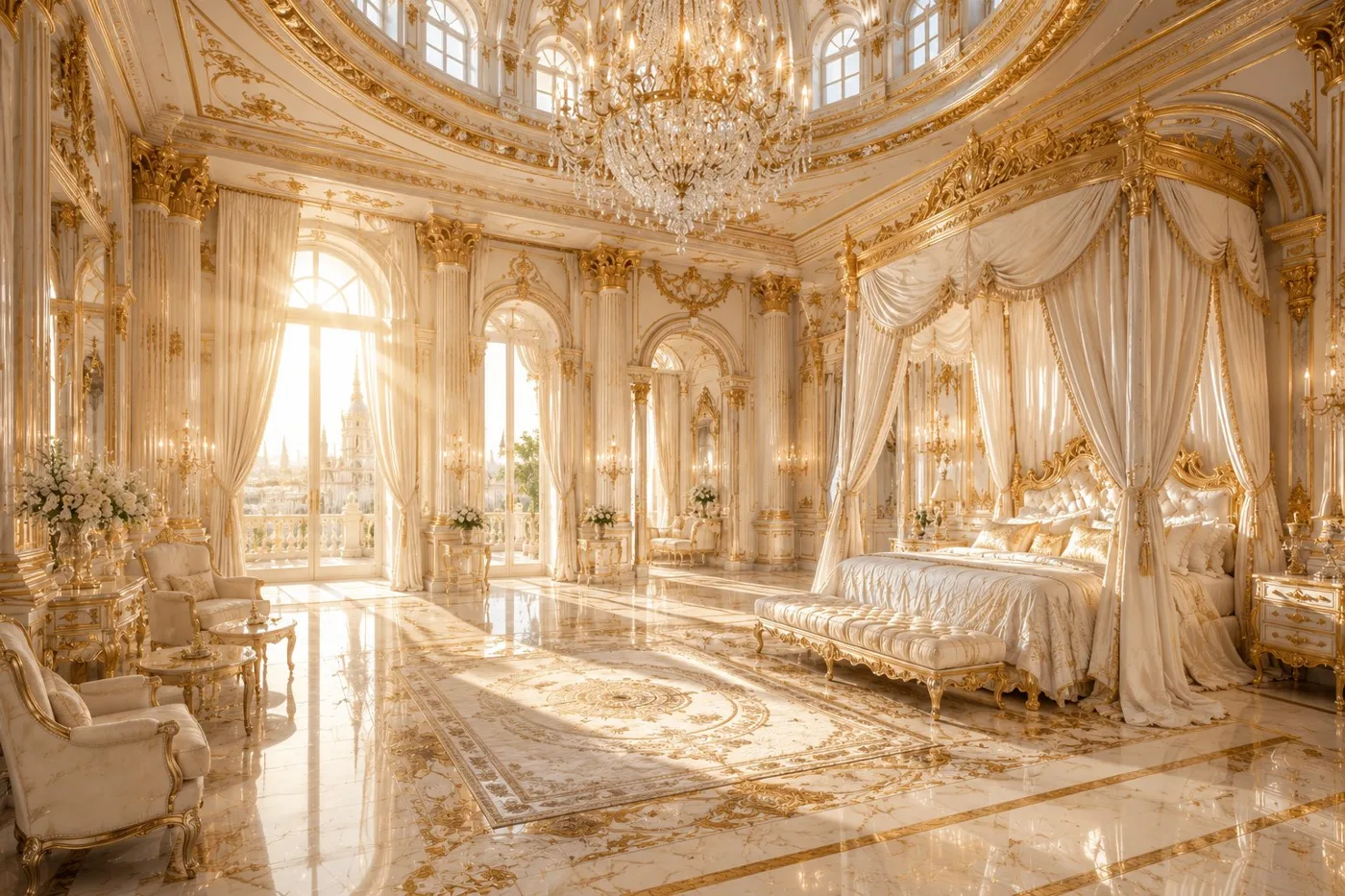 Ultra luxury royal princess bedroom interior design — After