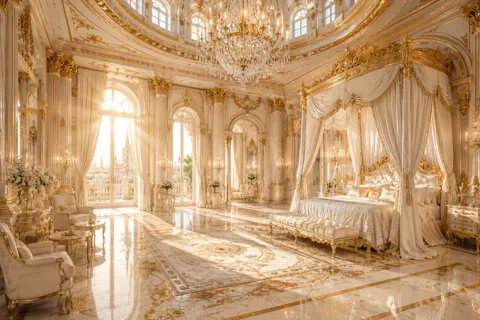 Ultra luxury royal princess bedroom interior design