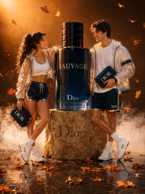 Dior sauvage luxury fashion editorial couple photography