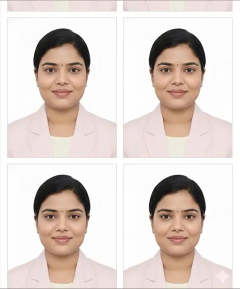 Ultra realistic id photo grid