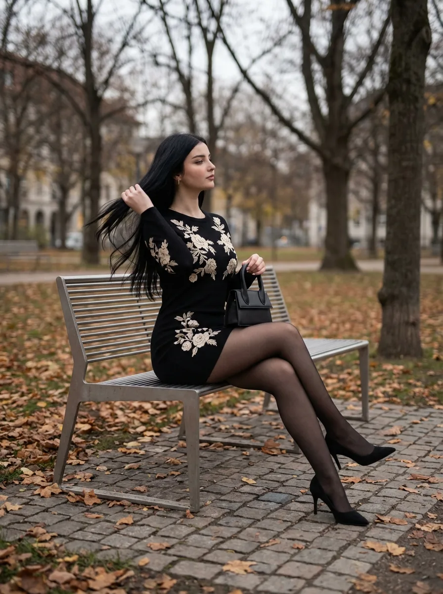 Parisian elegance autumn park — After