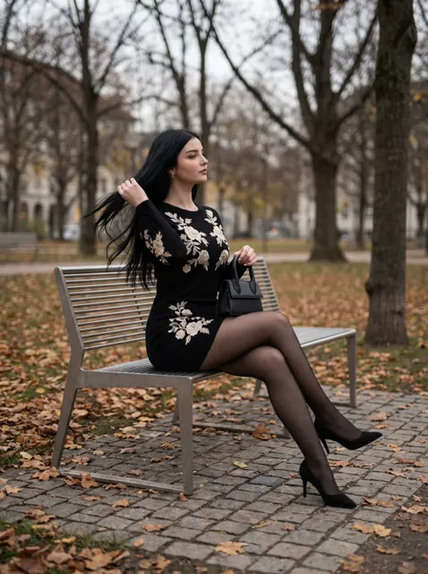 Parisian elegance autumn park