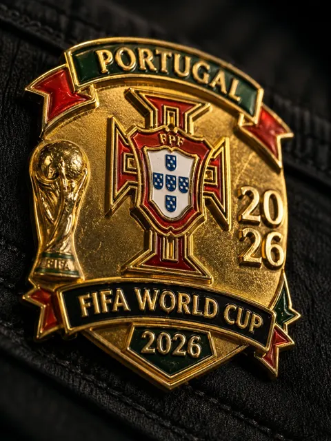 Fifa world cup 2026 enamel pin macro shot