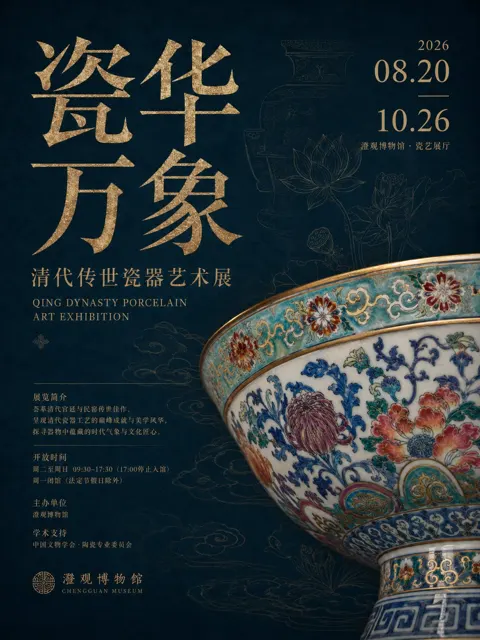High end oriental museum exhibition poster prompt