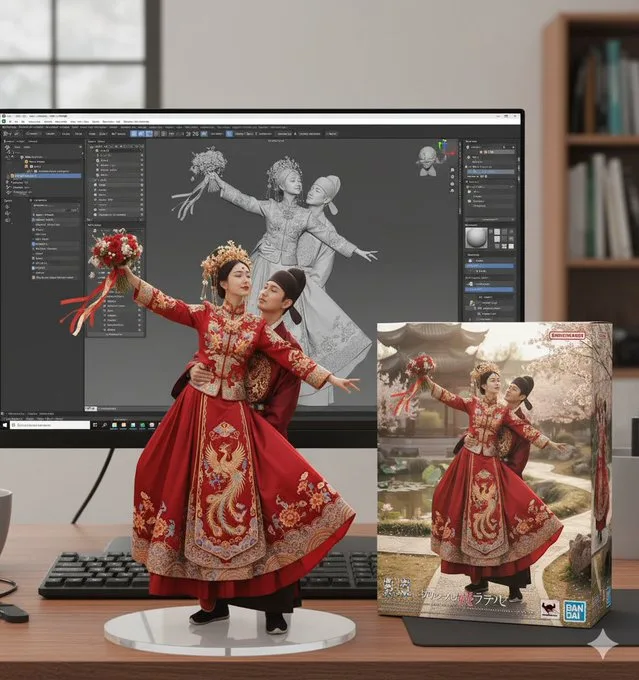 手办-ZBrush建模屏显与万代风格包装盒 — Sonra