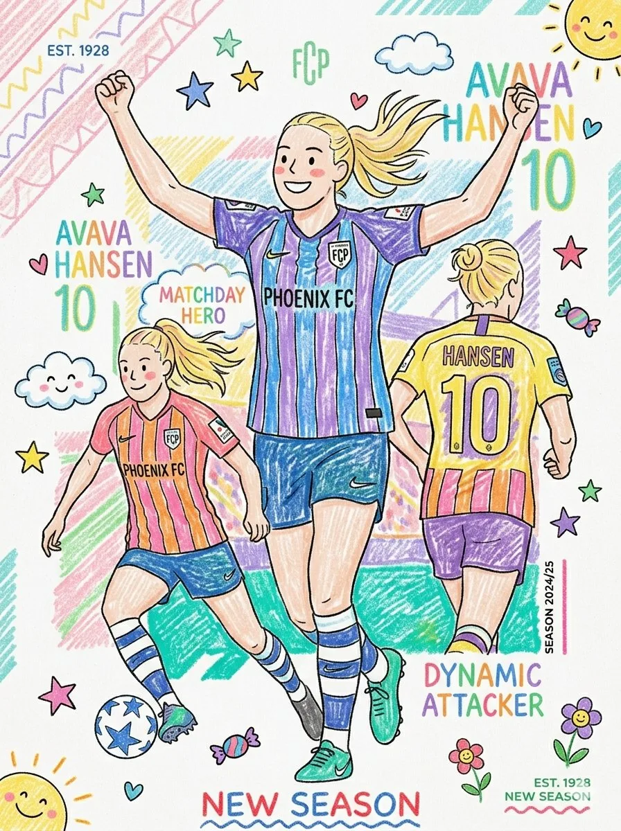 Childlike crayon style drawing prompt — After