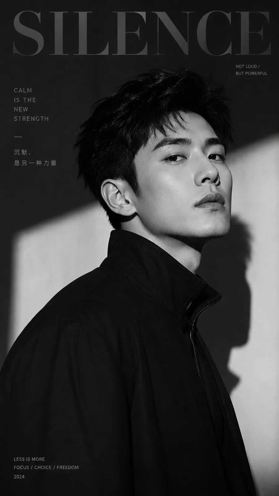 High end masculine visual portrait prompt — After