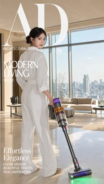 Lifestyle magazine cover korean woman dyson v15