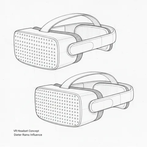 Minimalist vr headset sketch