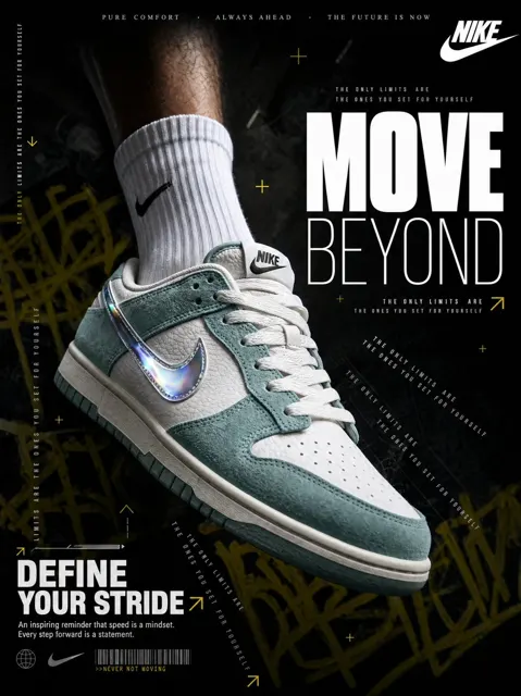 Hyperrealistic nike low top shot