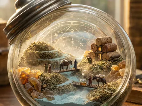 Ancient container micro world journey