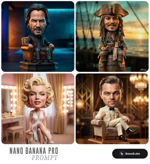 Realistic fierce cute bobblehead