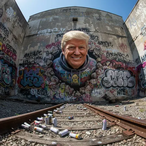 Breaking graffiti wall