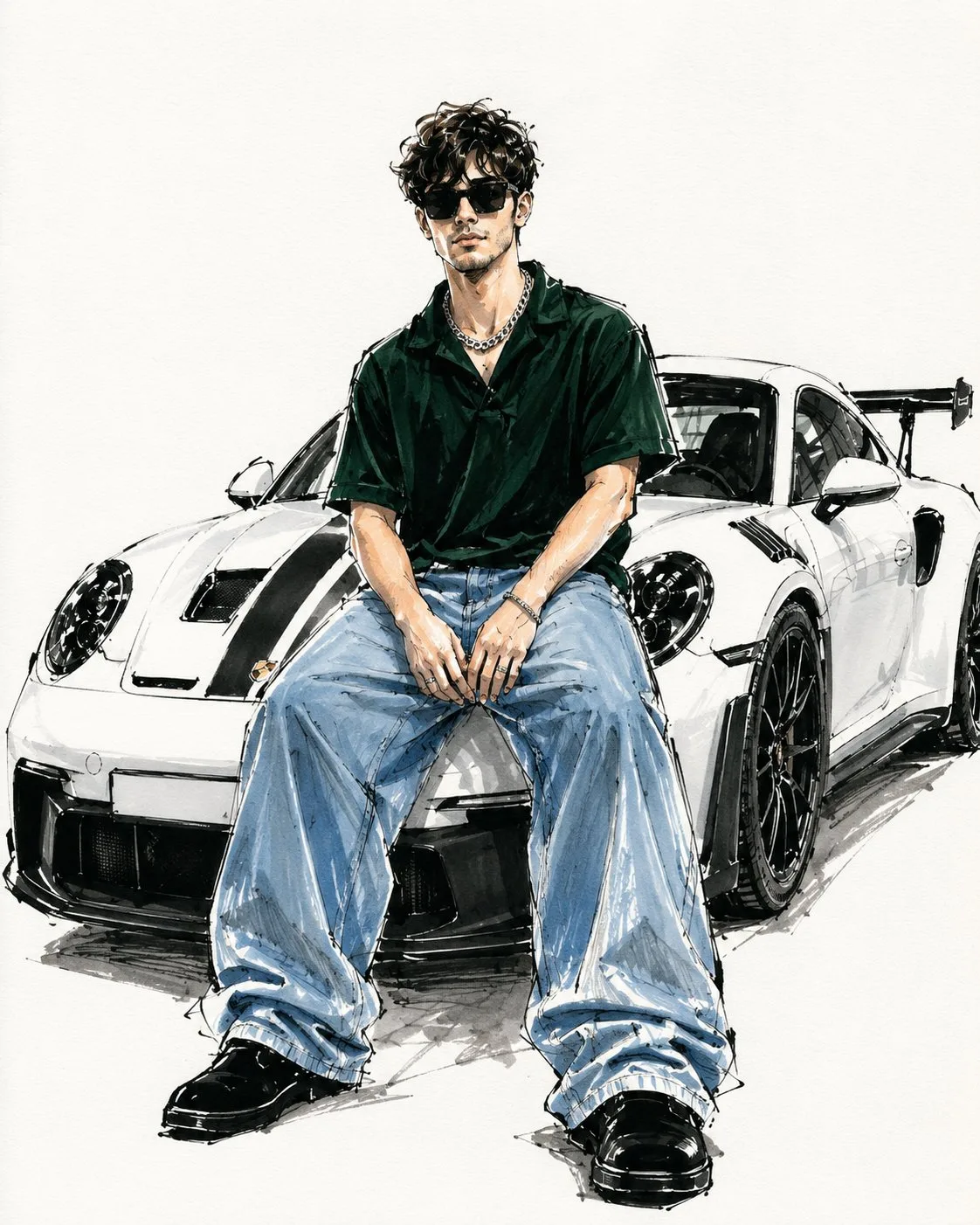 Vogue style fashion illustration minimalist sketch — Sonra