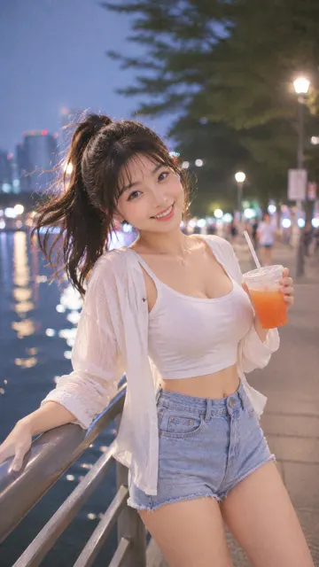 Summer vitality soft light ccd riverside photography