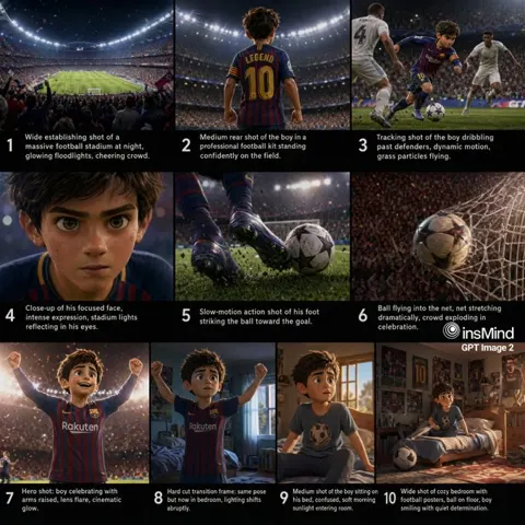 Football boys winning dream