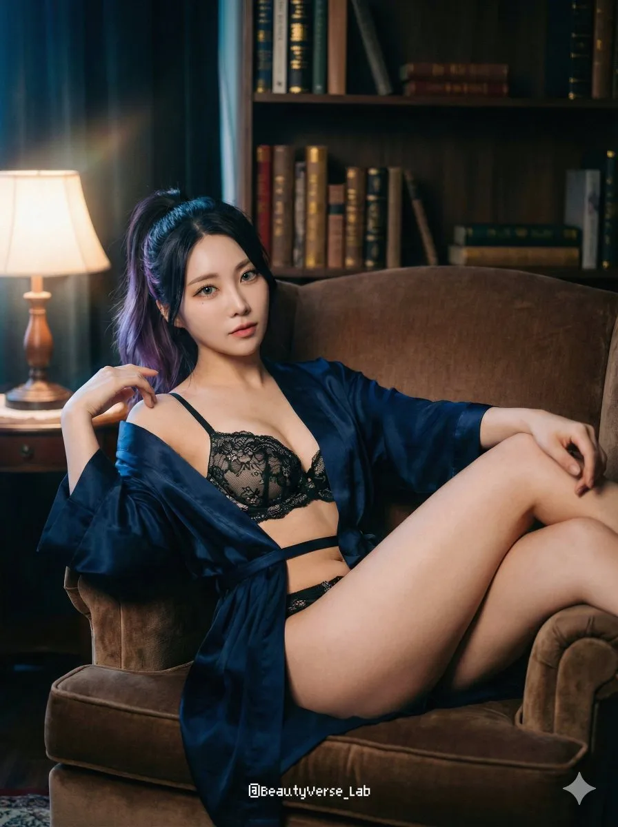 Vintage study midnight silk lingerie — Sonra