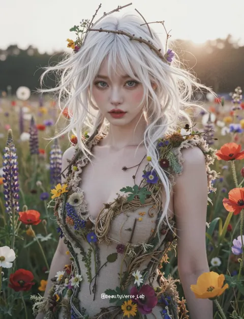 Dreamy wildflower elf