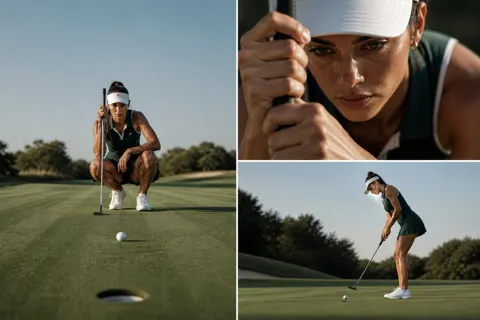 High end minimal female golf photography