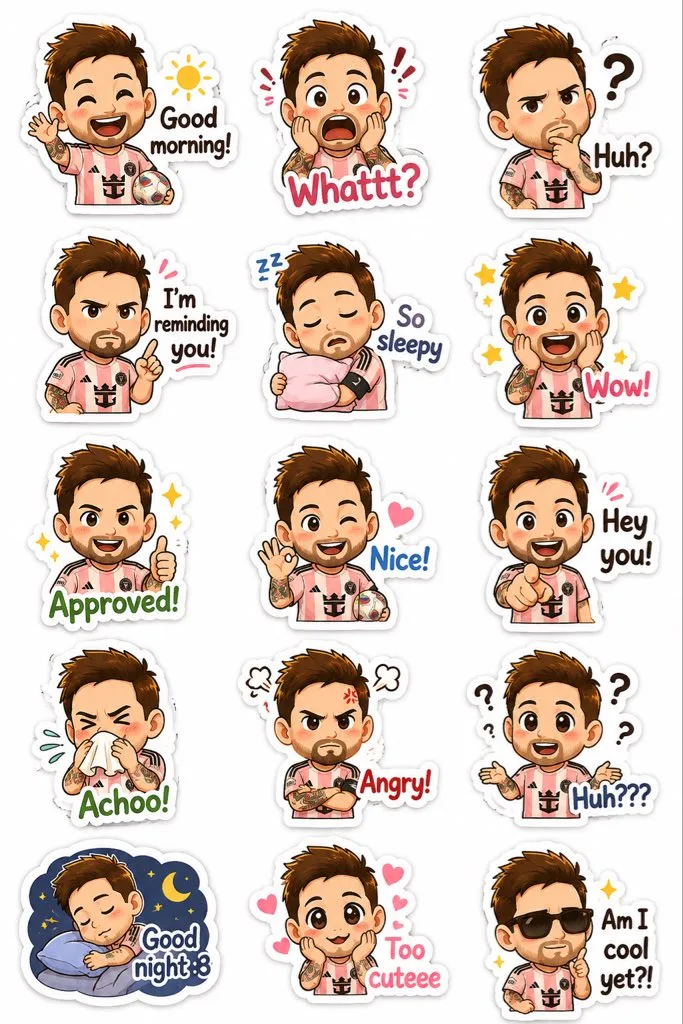 Cute illustrated chibi sticker pack — After