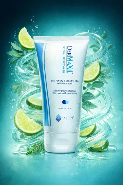 Premium cleanser packaging photography