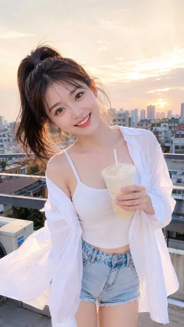 Soft light ccd summer energetic first love photo