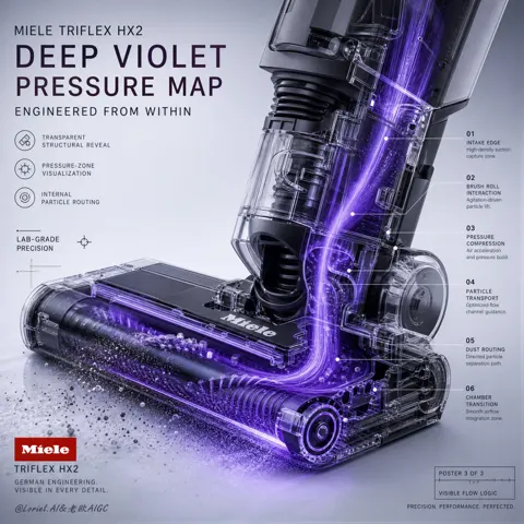Miele triflex hx2 transparent violet pressure map poster